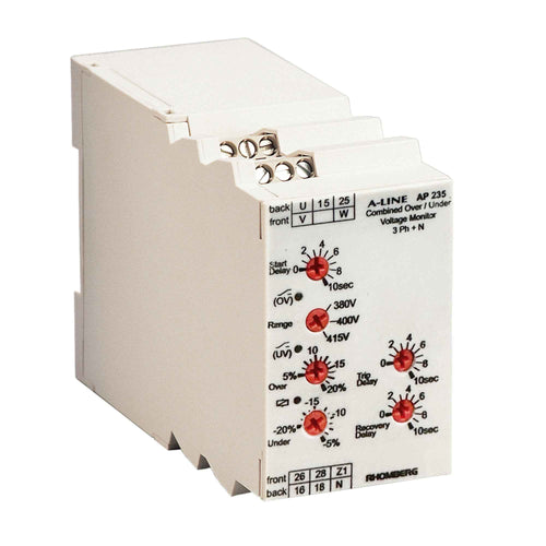 AP235 3Ph+N Supply Monitoring Relay (OV & UV contacts)